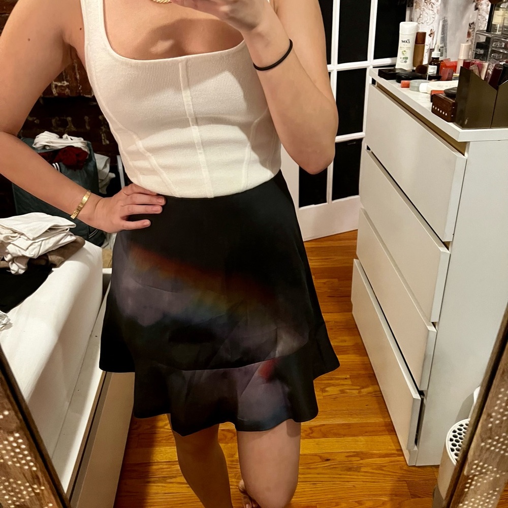 Cynthia Rowley Moonbow Ruffle Skirt NWOT